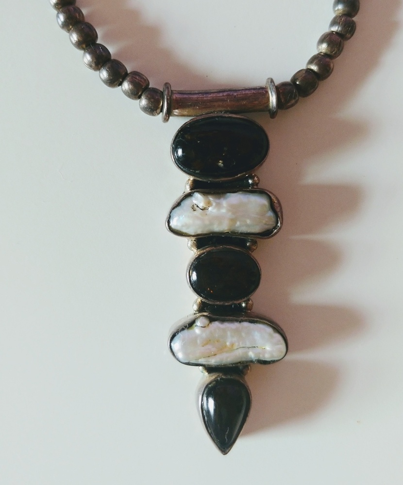 Handmade stone necklace